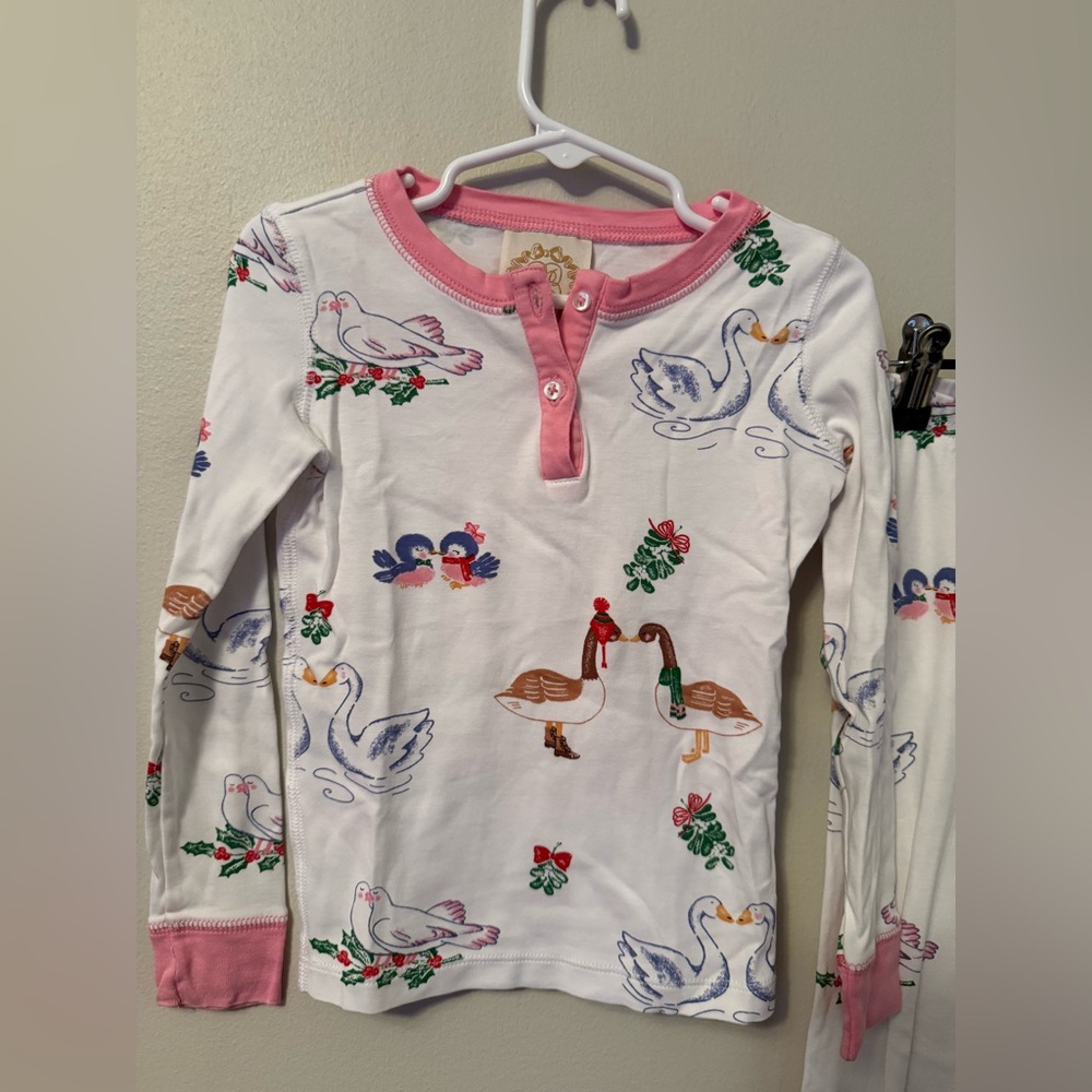 The Beaufort Bonnet Company Swan Print and Pink Accents Pajamas - Picture 2 of 5